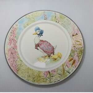 Golden Rabbit Beatrix Potter Jemima Puddleduck Enamelware Plate 2013